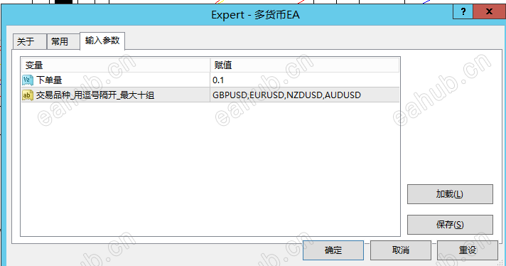 EA参数