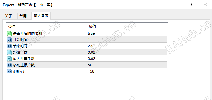 11.3参数图【趋势黄金-EA】带风控！高胜率！盈亏比合理！.png
