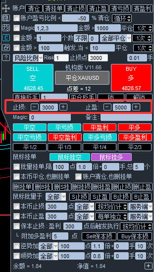 固定止损止盈