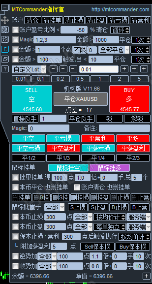 下单面板