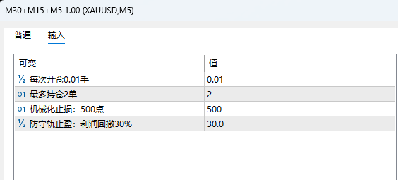 参数设定