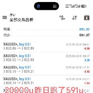 9.30号战绩分享，
20000u跑了591u，日化在2.9%
300u跑了8.3u，日化在2.6%
今天是-EAHub外汇论坛