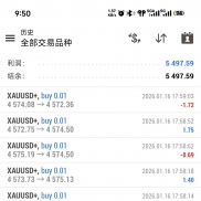 1.12号到1.16号ea数据分享
20000u上周跑了5497u，周化在27%，上周五跑了1438u
30-EAHub外汇论坛