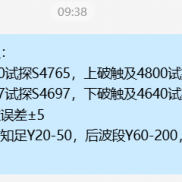 亚盘早间提前建议反弹触及阻力4760附近试探，后触及一路上涨S4765。持续上涨建议-EAHub外汇论坛