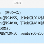 提前提示反弹再次触及阻力4940附近试探，后提示触及阻力4950附近补。临盘上涨触-EAHub外汇论坛