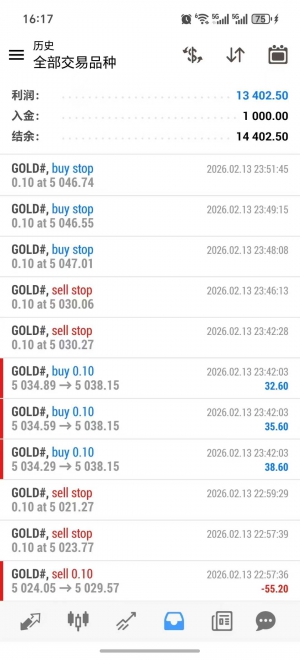 黄金趋势策略 两周收益1300% 每单带止损止盈-EAHub外汇论坛