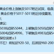 提前提示现货黄金价格回撤触及5004附近试探，临盘回撤触及505附近止跌后，黄金价-EAHub外汇论坛