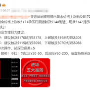 提前提示黄金价格上涨触及5170附近试探，临盘多次上涨触及5167附近承压。后续黄-EAHub外汇论坛