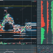 【BookMap(订单流工具)】把订单深度用热图的方式展示，可清晰看到什么位置有大单-EAHub外汇论坛