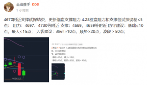 上午就这样了，4697和4632附近试探先挂上，设置好盈损看结果，休息休息-EAHub外汇论坛