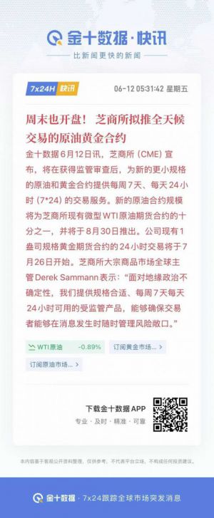 黄金期货合约的24小时交易将于7月26日开始-EAHub外汇论坛
