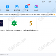 【MT5 超级趋势和半趋势，带警报、船体、MTF 或不重绘买卖箭头】带箭头和按钮的半趋势指标-EAHub外汇论坛