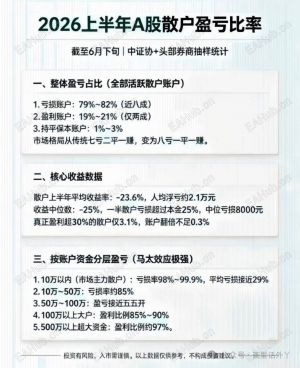 2026你那上半年A股散户盈亏比率-EAHub外汇论坛