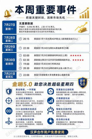 7.27-8.2本周资讯重要事件-EAHub外汇论坛