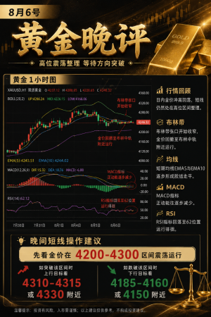 8月6号黄金晚评-EAHub外汇论坛