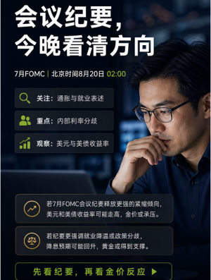 今晚有一条重要提醒：美国7月FOMC会议纪要将在北京时间8月20日02:00左右发布。可-EAHub外汇论坛