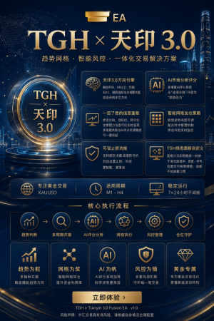 天印3.0融合EA，专为黄金交易打造的趋势网格一体化方案。-EAHub外汇论坛