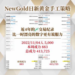 策略不靠复杂操作
只专注一件事——把黄金交易做好

纯手动判断趋势与短线行情-EAHub外汇论坛