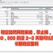 趋势网格策略，遇到单边行情自动跟随行情趋势锁仓和解套。带止损 500 美金，2-3-EAHub外汇论坛
