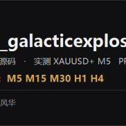 【EA_galacticexplosion】一千多单跑下来｜PF 2.89 盈亏比凶猛｜黄金M5 源码+参数+回测曲线-EAHub外汇论坛